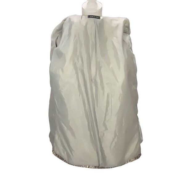 Women’s Snakeskin Pattern 2 Button Pea Coat Shoulder Pads Made in Italy Size 12 - Picture 6 of 7